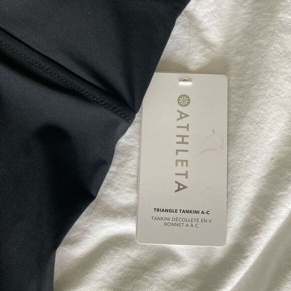ATHLETA Black Triangle Tankini A-C Size SP NWT - Picture 6 of 7